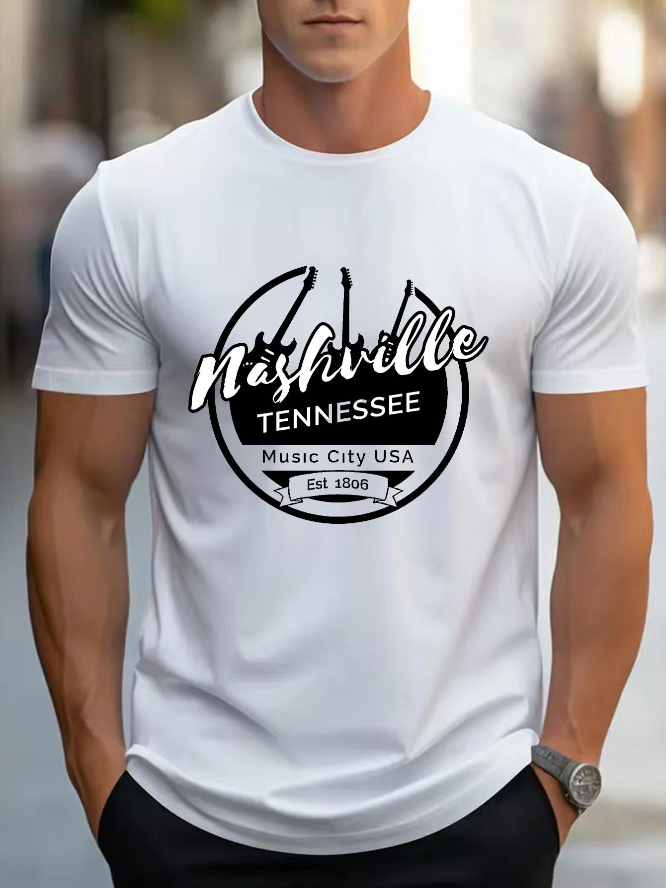 Nashville Tennessee Skyline Graphic T-shirt - Black with White Print - Breathable Cotton Blend Regular Fit Tee - Stretch Knit Fabric for Gym S
Nashville Tennessee Skyline Graphic T-shirt - Black with White Print - Breathable Cotton Blend Regular Fit Tee - Stretch Knit Fabric for Gym S