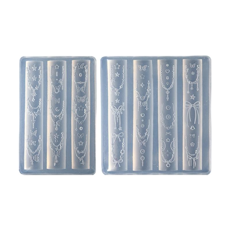 Pair Of High Detail Silicone Bowknot Mould for Nail Decorations Featuring Interwovens Chains and Beaded Accent 1
Pair Of High Detail Silicone Bowknot Mould for Nail Decorations Featuring Interwovens Chains and Beaded Accent 1