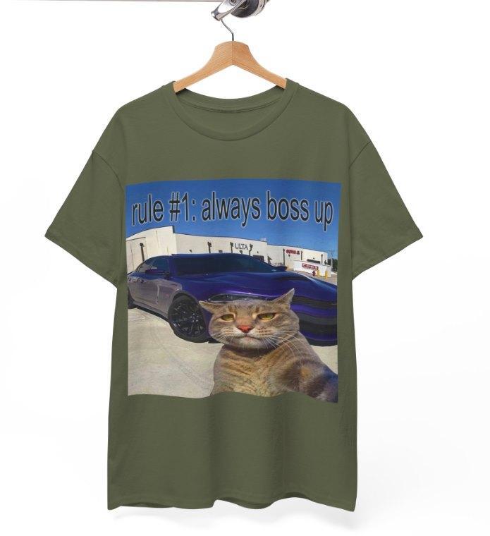 Rule #1 Always Boss Up Cat Shirt Cat Meme funny men t shirt Unisex T-Shirt S
Rule #1 Always Boss Up Cat Shirt Cat Meme funny men t shirt Unisex T-Shirt S