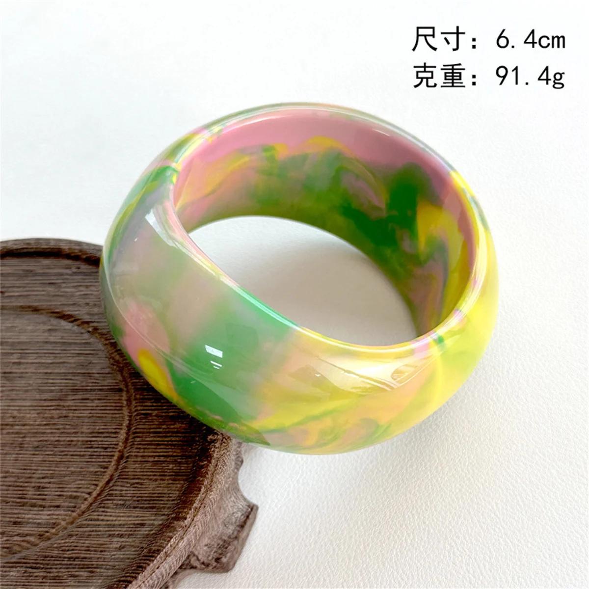 Spring Gradient Geometric Bangles Fashion Series Oil Painting Style Acrylic Resin Wide Bangles Women Men Jewelry Men Women
Spring Gradient Geometric Bangles Fashion Series Oil Painting Style Acrylic Resin Wide Bangles Women Men Jewelry Men Women
