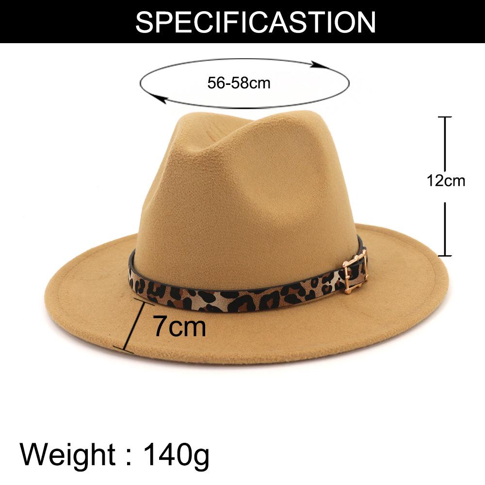19-цветная фетровая фетровая шляпа-панама с широкими полями и пряжкой на поясе с леопардовым принтом, ковбойская шляпа-трилби, модная джазовая кепка
19-цветная фетровая фетровая шляпа-панама с широкими полями и пряжкой на поясе с леопардовым принтом, ковбойская шляпа-трилби, модная джазовая кепка