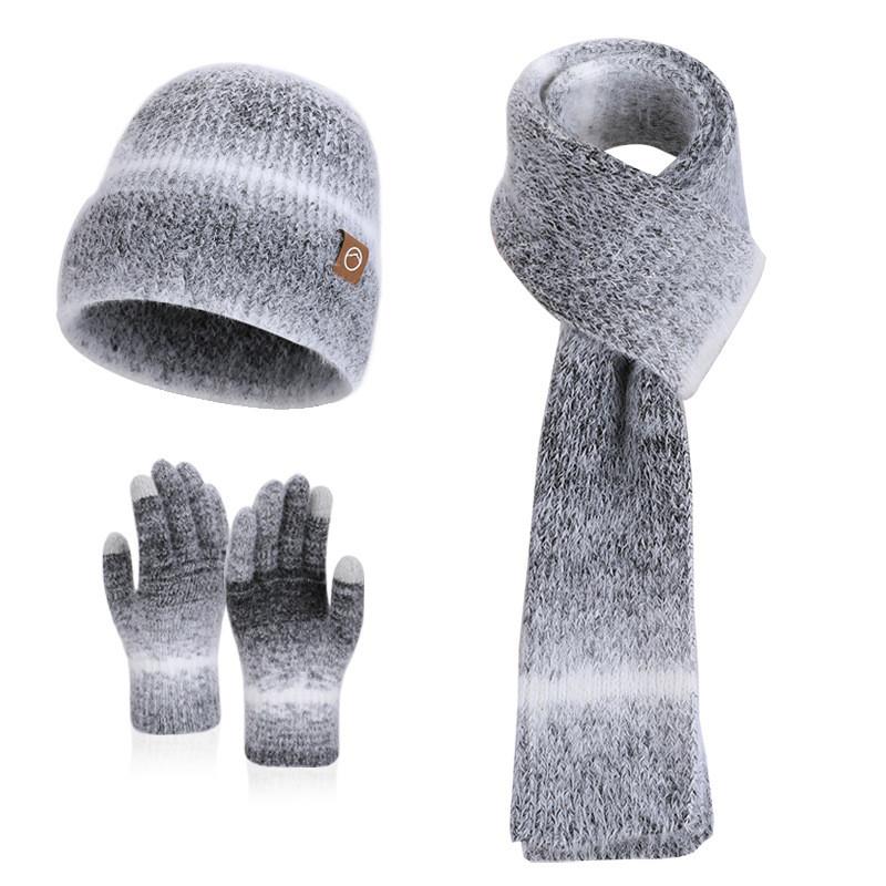 Woolen Hat Scarf Gloves Set For Winter Women With Warmth Protection сірий колір
Woolen Hat Scarf Gloves Set For Winter Women With Warmth Protection сірий колір