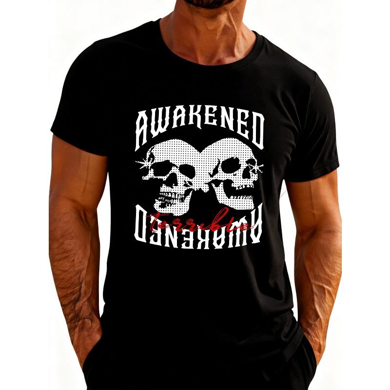 European Size Casual Style Men S T-Shirt Skull And Text Design for Everyday Wear Summer Gift for Him 4XL чорний
European Size Casual Style Men S T-Shirt Skull And Text Design for Everyday Wear Summer Gift for Him 4XL чорний