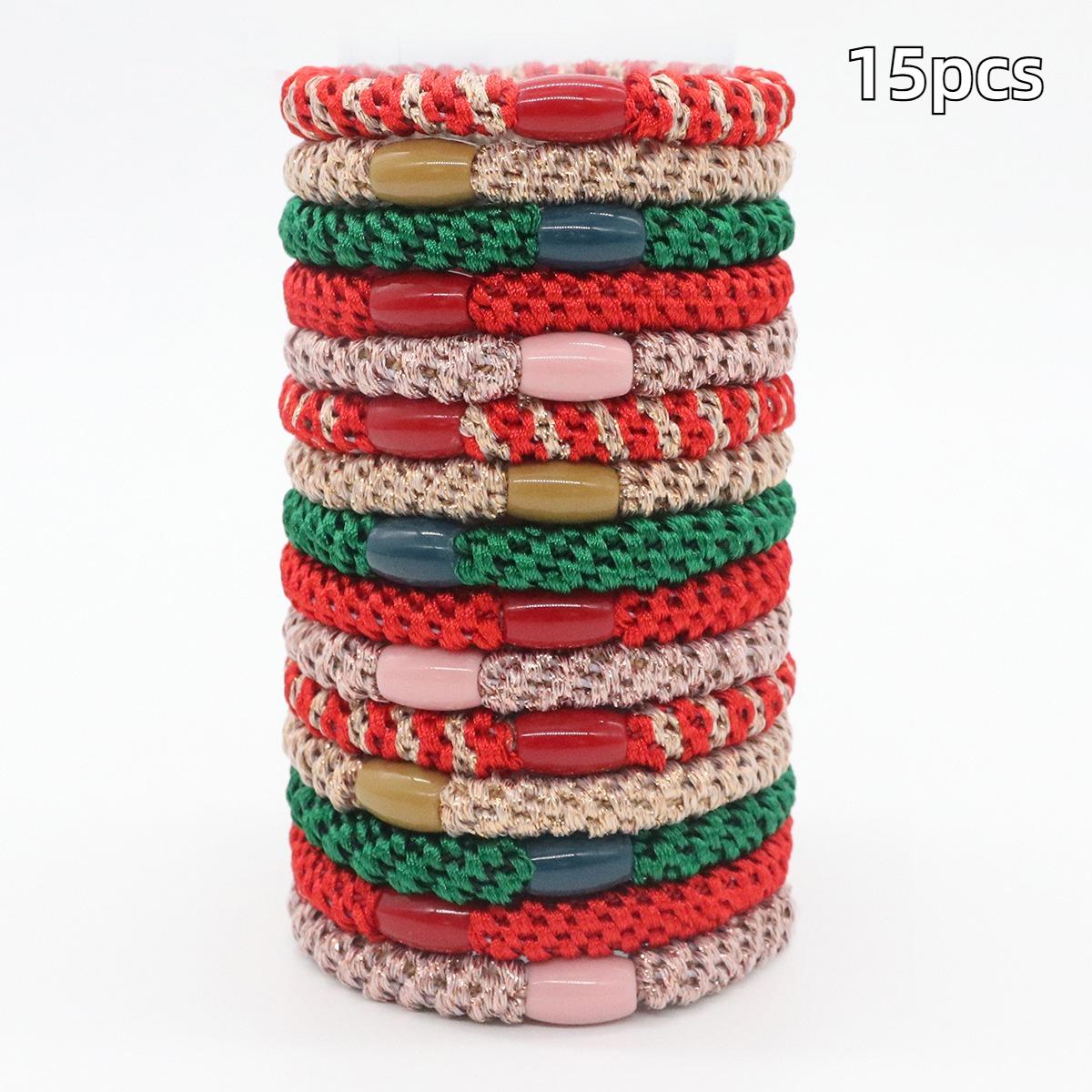 15 шт. Женские минималистичные эластичные резинки для волос - Базовые резинки для волос, не повреждающие волосы, для густых волос, с металлическими золотистыми бусинами, для хвостиков
15 шт. Женские минималистичные эластичные резинки для волос - Базовые резинки для волос, не повреждающие волосы, для густых волос, с металлическими золотистыми бусинами, для хвостиков