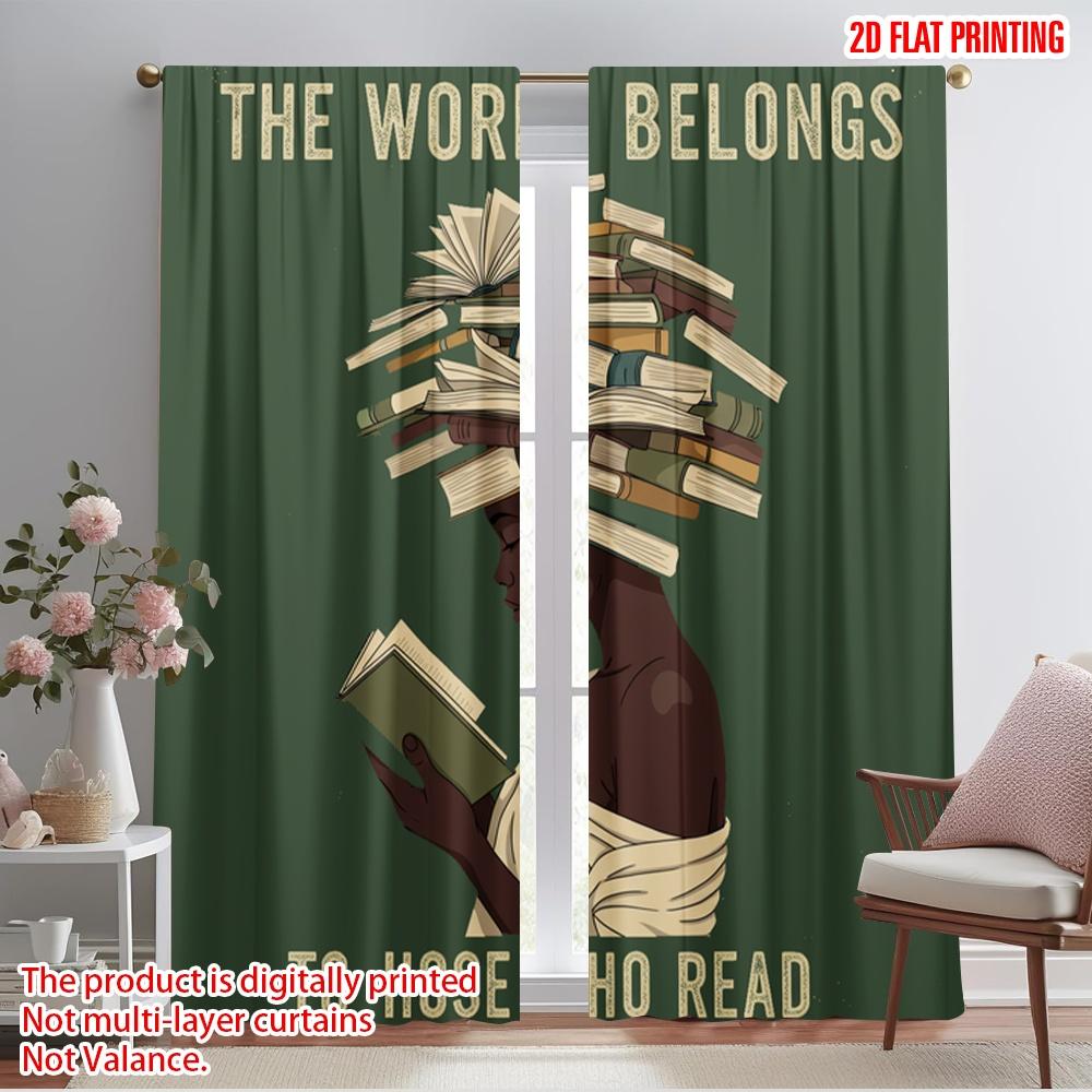 2pcs 2D flat printing Drapes Book Woman Reading Knowledge Polyester Fabric Without Electricity Festive Wall Decor Perfect for 52.50×116.00 CM 2pcs
2pcs 2D flat printing Drapes Book Woman Reading Knowledge Polyester Fabric Without Electricity Festive Wall Decor Perfect for 52.50×116.00 CM 2pcs