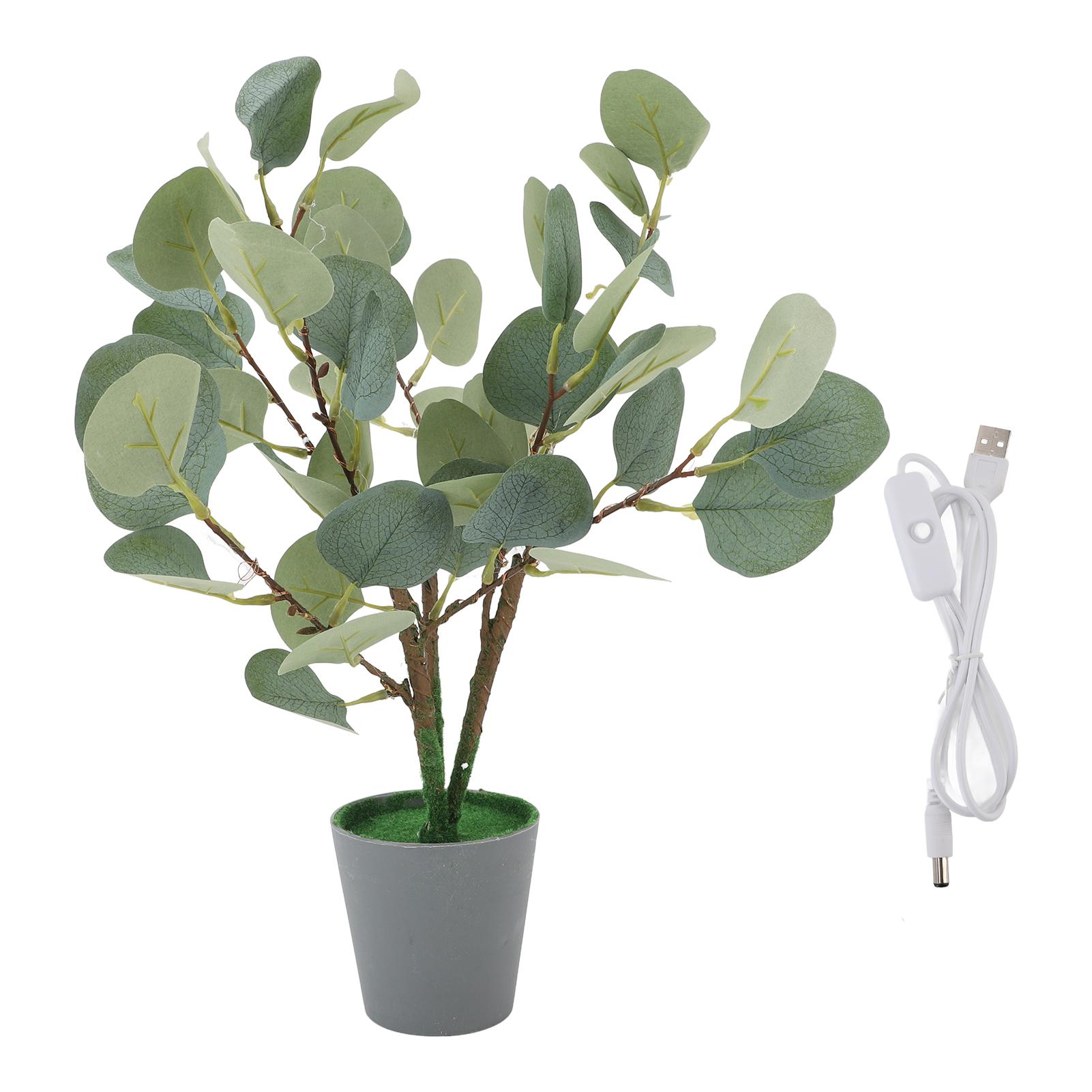 Artificial Lighted Tabletop Eucalyptus Tree USB Powered LED Faux Potted Plant with Lights for
Artificial Lighted Tabletop Eucalyptus Tree USB Powered LED Faux Potted Plant with Lights for