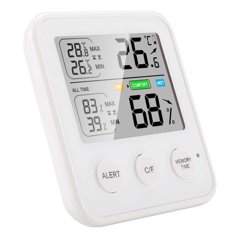 TS-9909 High Precision Digital Display Hygrometer Thermometer Indoor Temperature and Humidity Meter White
TS-9909 High Precision Digital Display Hygrometer Thermometer Indoor Temperature and Humidity Meter White