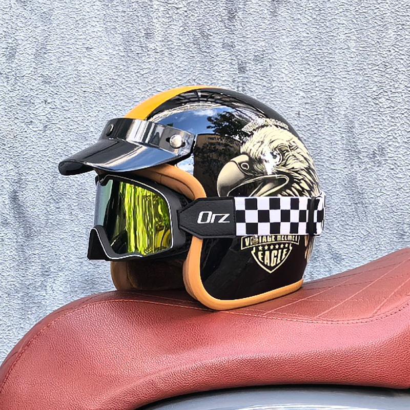 ORZ NEW Retro Half Open Motorcycle Helmet Retro Cruising 3/4 Couple Helmet Motorcycle Hat XXL
ORZ NEW Retro Half Open Motorcycle Helmet Retro Cruising 3/4 Couple Helmet Motorcycle Hat XXL