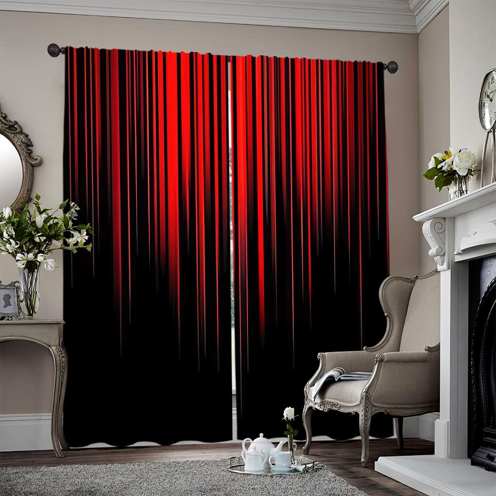 2pcs spring summer Curtains Red black gradient stripe Art Digital Print Drapes Durable 100% Polyester Fabric All Seasons Ldeal 100*130 HOOK 1pcs
2pcs spring summer Curtains Red black gradient stripe Art Digital Print Drapes Durable 100% Polyester Fabric All Seasons Ldeal 100*130 HOOK 1pcs