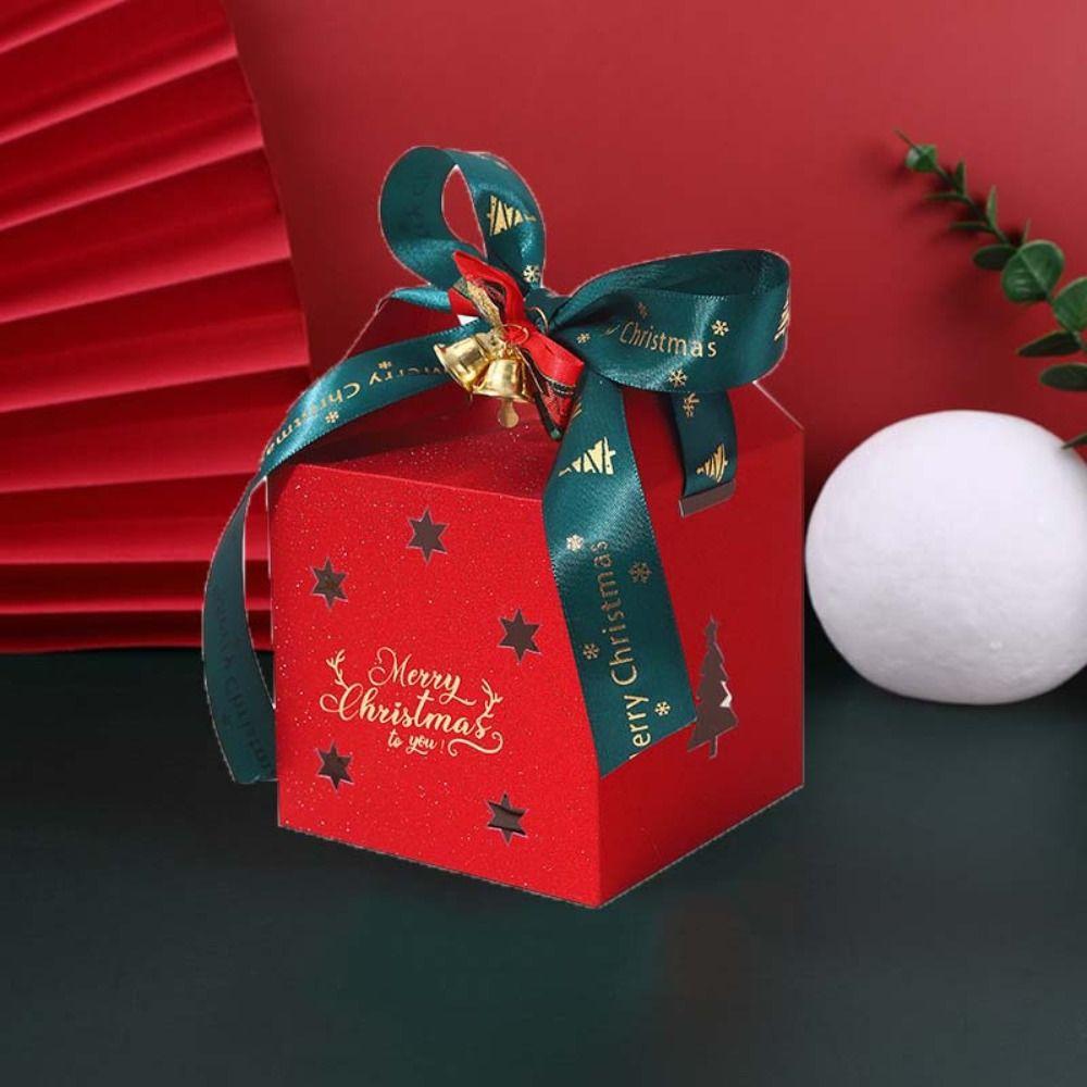 6PCS with Bell and Ribbon Christmas Candy Box Square Chocolate Box Christmas Eve Style B
6PCS with Bell and Ribbon Christmas Candy Box Square Chocolate Box Christmas Eve Style B