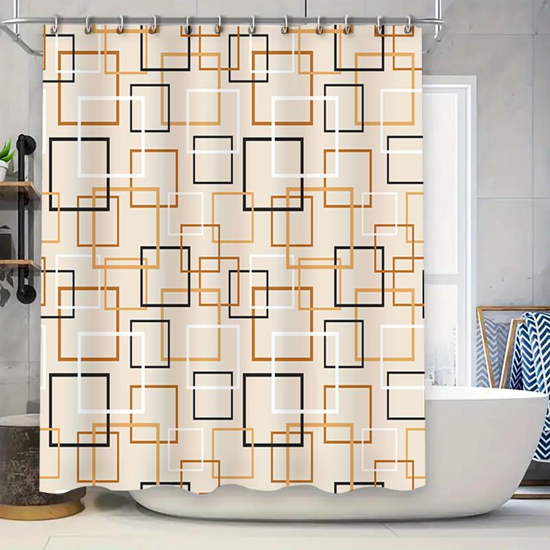 Elegant Modern Geometric Printed Bath Curtains for Bathroom Decor Contemporary Design Waterproof Fabric Shower Curtain with Ring 90x180cm
Elegant Modern Geometric Printed Bath Curtains for Bathroom Decor Contemporary Design Waterproof Fabric Shower Curtain with Ring 90x180cm