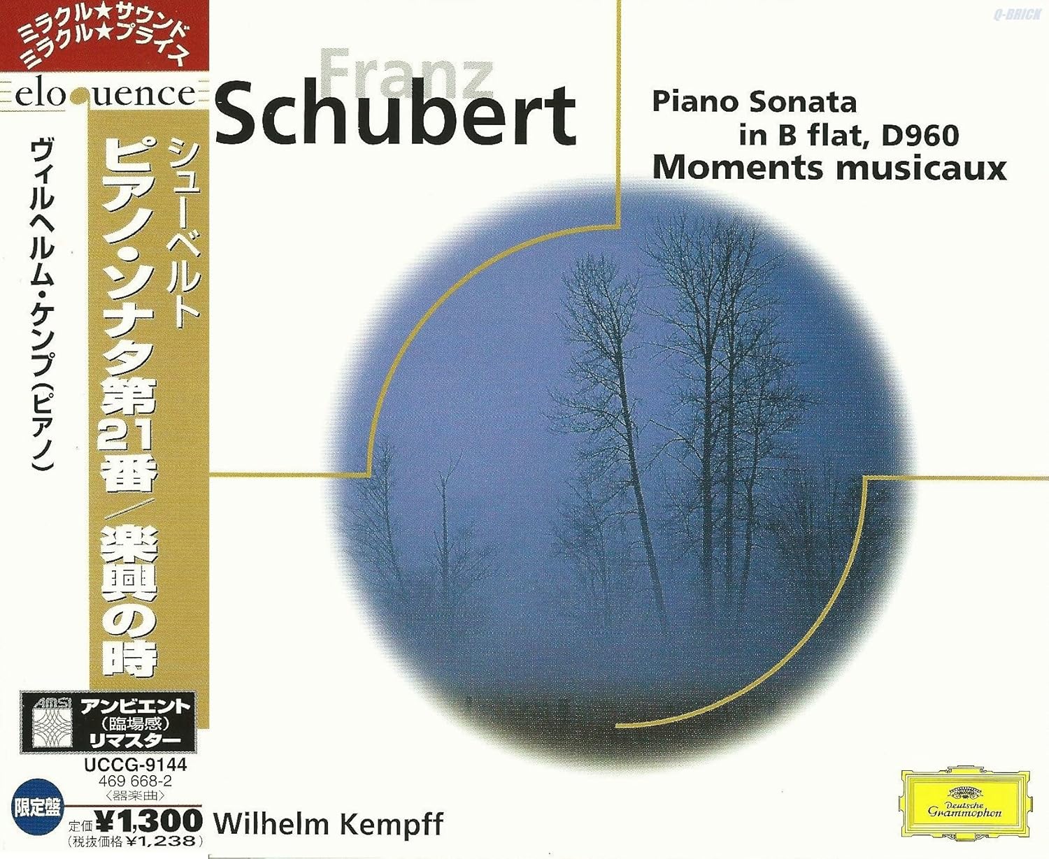 CD KEMPFF (WILHELM); SCHUBERT - Schubert: Piano Sonata No. 21 in B- UCCG9144 Japan Classical Used
CD KEMPFF (WILHELM); SCHUBERT - Schubert: Piano Sonata No. 21 in B- UCCG9144 Japan Classical Used