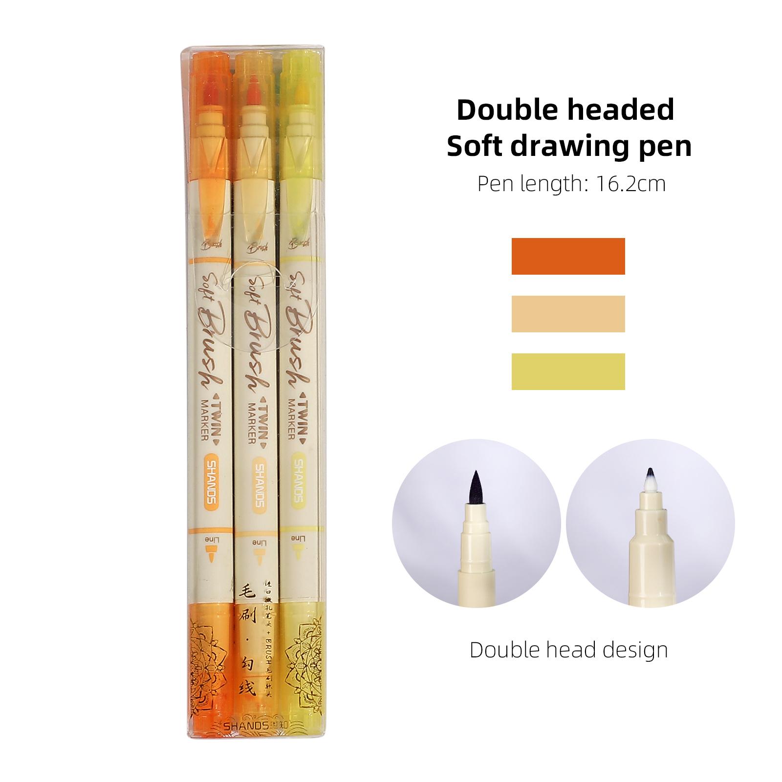 JIANWU 3 Pcs/set Simple Soft Tip Single Head/double Head Soft Painting Pen Set Creative DIY Journal Student Supplies Stationery
JIANWU 3 Pcs/set Simple Soft Tip Single Head/double Head Soft Painting Pen Set Creative DIY Journal Student Supplies Stationery