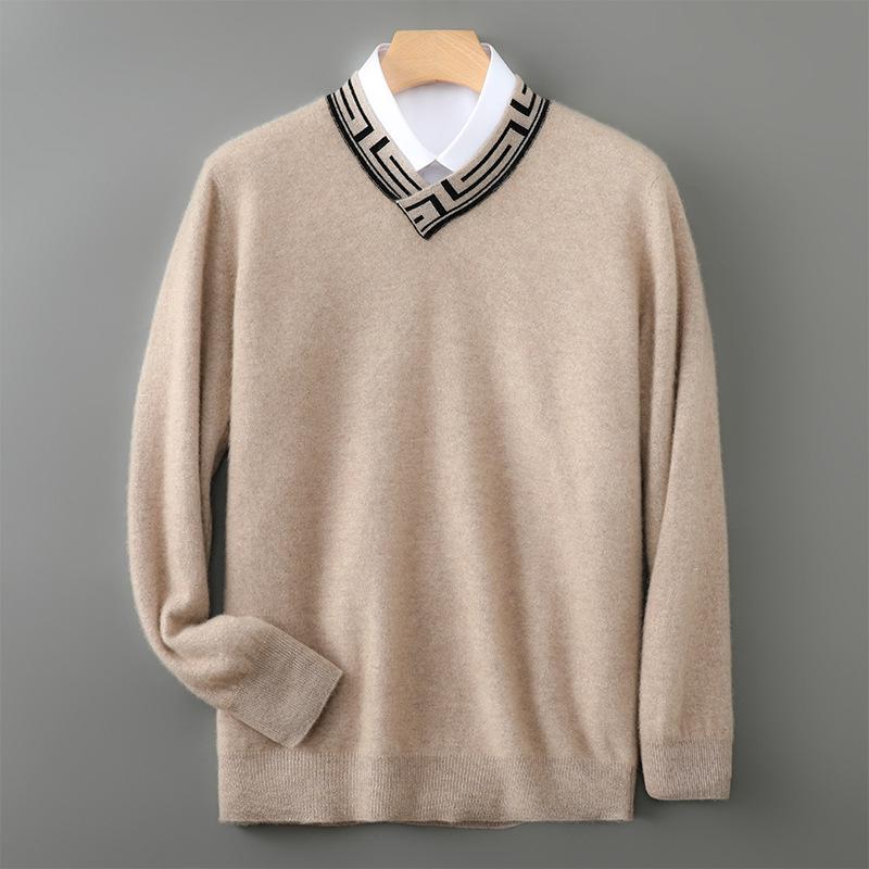 2025 A/W Men s V-Neck Color Block Wool Sweater: Business Casual Knitwear XL
2025 A/W Men s V-Neck Color Block Wool Sweater: Business Casual Knitwear XL