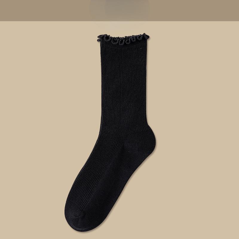 Female Spring and Autumn Tide Pure Color All Build Fungus Edge In High Drum Pile Pile Cotton Socks 1 pair
Female Spring and Autumn Tide Pure Color All Build Fungus Edge In High Drum Pile Pile Cotton Socks 1 pair