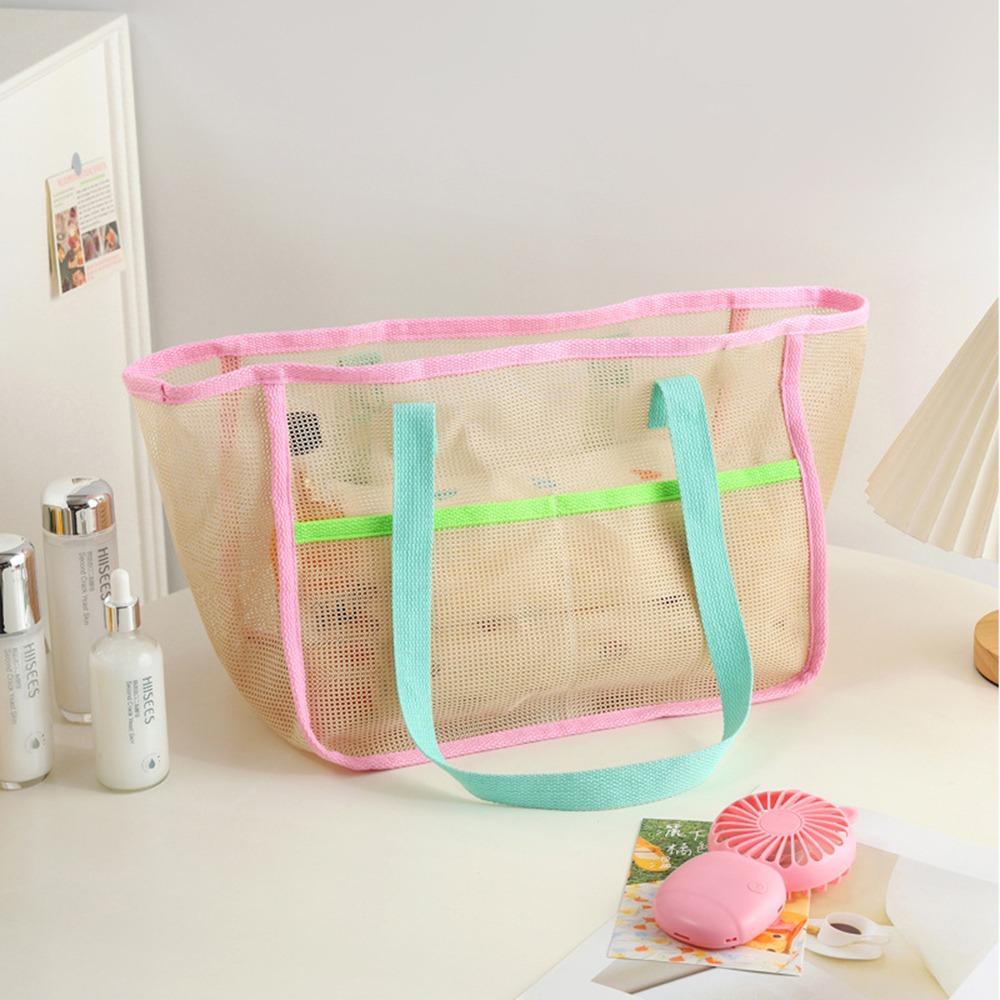 Fashion Clear Beach Tote Bag Nylon Mesh Candy Color Wash Bag Large Capacity Transparent Bag Woman
Fashion Clear Beach Tote Bag Nylon Mesh Candy Color Wash Bag Large Capacity Transparent Bag Woman
