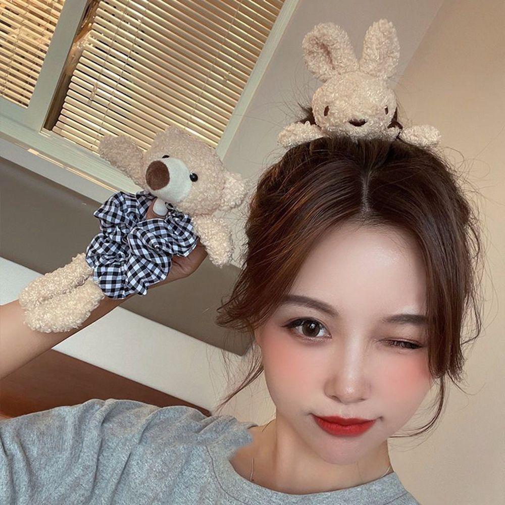 Резинки для волос в виде кролика и медведя для женщин, корейский стиль, клетчатые резинки для волос с рисунком из мультфильмов
Резинки для волос в виде кролика и медведя для женщин, корейский стиль, клетчатые резинки для волос с рисунком из мультфильмов
