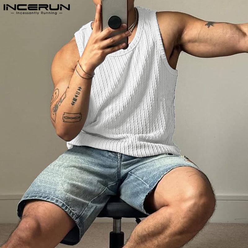 INCERUN Men Summer O-neck Sleeveless Texture Casual Sports Tank Tops T-shirts 5XL зелений
INCERUN Men Summer O-neck Sleeveless Texture Casual Sports Tank Tops T-shirts 5XL зелений