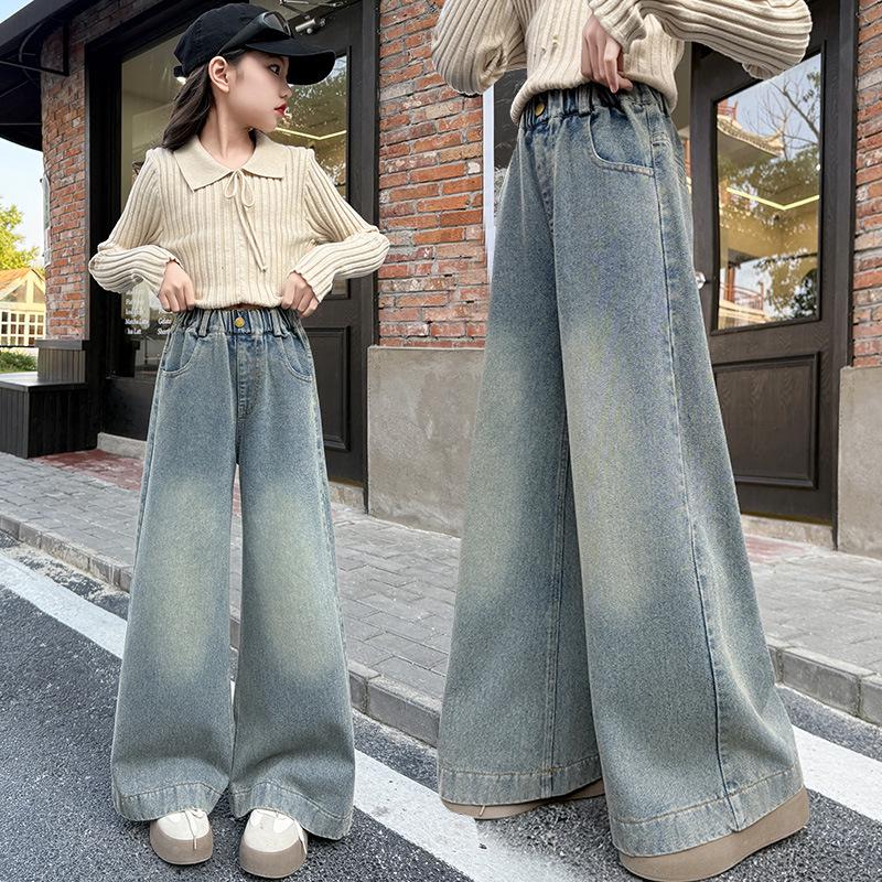 Девичьи джинсы широкого кроя на флисовой подкладке для весны и осени 2025 150cm
Девичьи джинсы широкого кроя на флисовой подкладке для весны и осени 2025 150cm