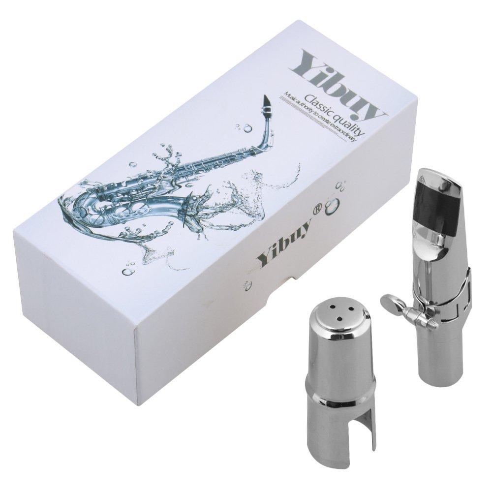 Yibuy Silver Nickel Plated Copper 6# B Flat Saxophone Mouthpiece with Square Connection for Tenor Saxophone
Yibuy Silver Nickel Plated Copper 6# B Flat Saxophone Mouthpiece with Square Connection for Tenor Saxophone