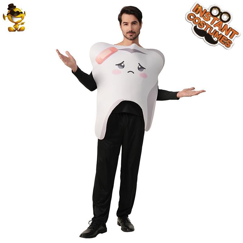 Halloween adult male and female couples tooth party costumes, funny food cosplay costume distribution One size fits all
Halloween adult male and female couples tooth party costumes, funny food cosplay costume distribution One size fits all