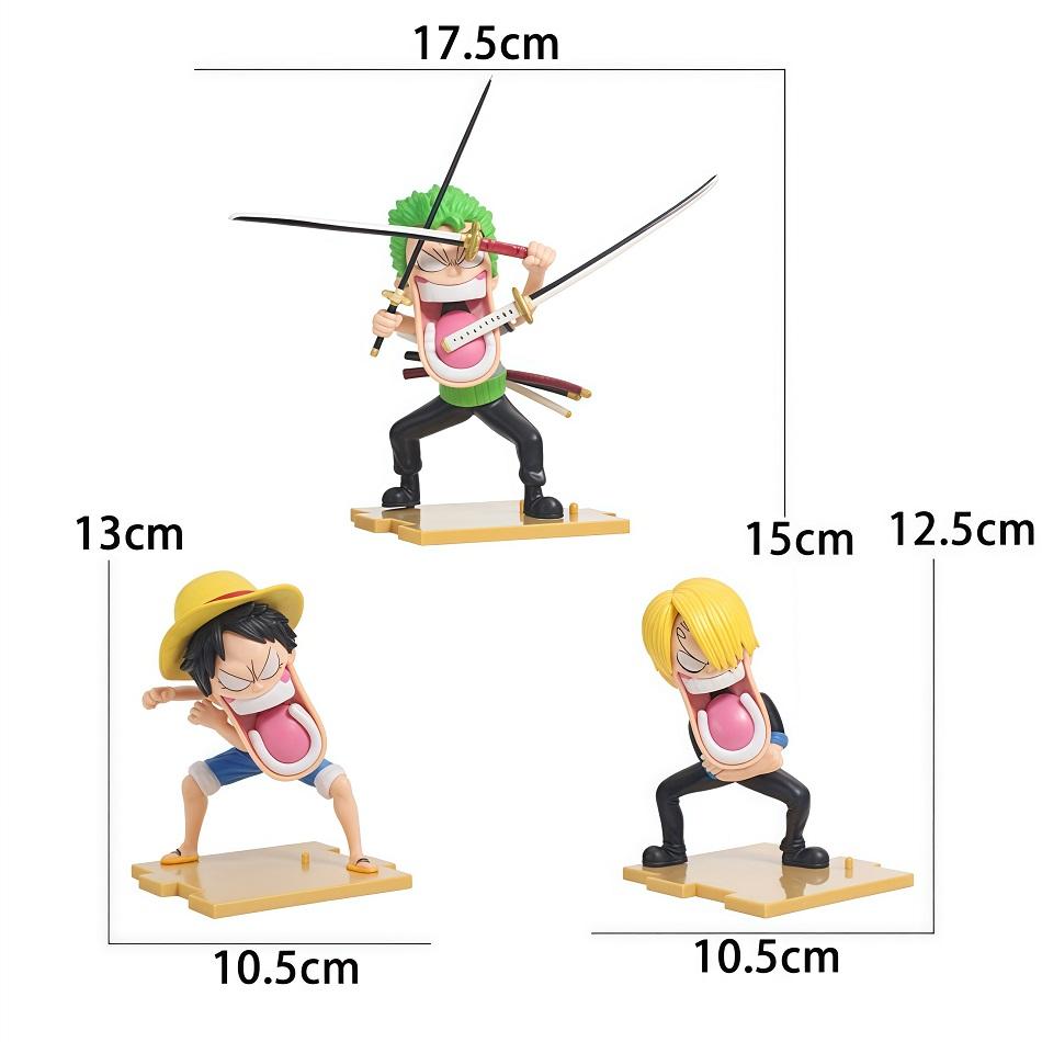 15Cm Anime Playful Figures Sanji Monkey D Luffy Roronoa Zoro Action Figurine The Hungry Trio Pvc Desktop Statue Model Toys
15Cm Anime Playful Figures Sanji Monkey D Luffy Roronoa Zoro Action Figurine The Hungry Trio Pvc Desktop Statue Model Toys