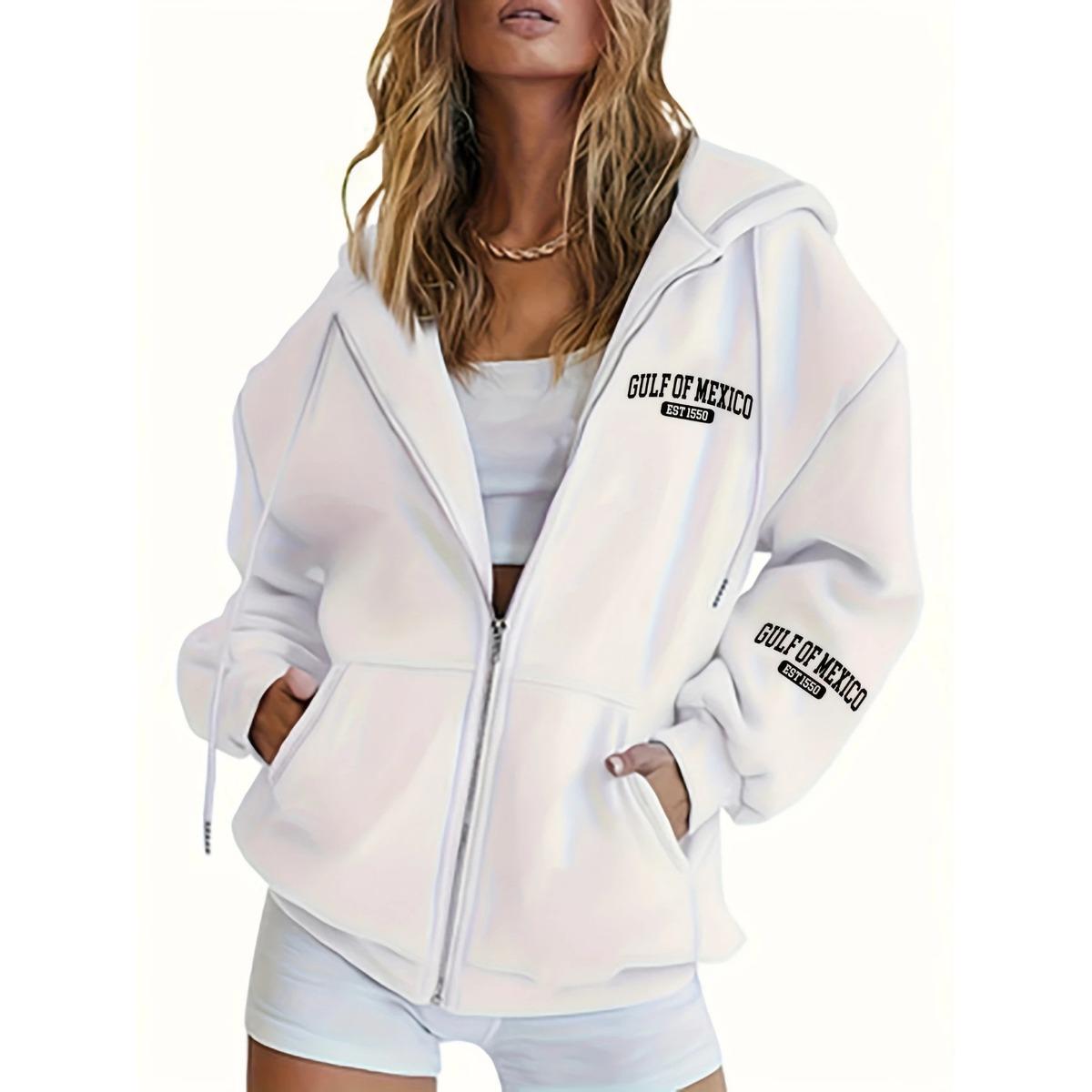 Loose Casual Long Sleeved Jacket with Autumn and Winter Fleece Hoodie S білий
Loose Casual Long Sleeved Jacket with Autumn and Winter Fleece Hoodie S білий