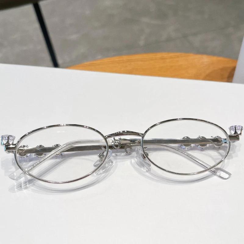 Diamonds Eyeglasses Women Y2K Bling Rhinestone Oval Shades Clear Glasses Frames Metal Silver Fashion Retro Diamond Frame Eyewear срібний
Diamonds Eyeglasses Women Y2K Bling Rhinestone Oval Shades Clear Glasses Frames Metal Silver Fashion Retro Diamond Frame Eyewear срібний