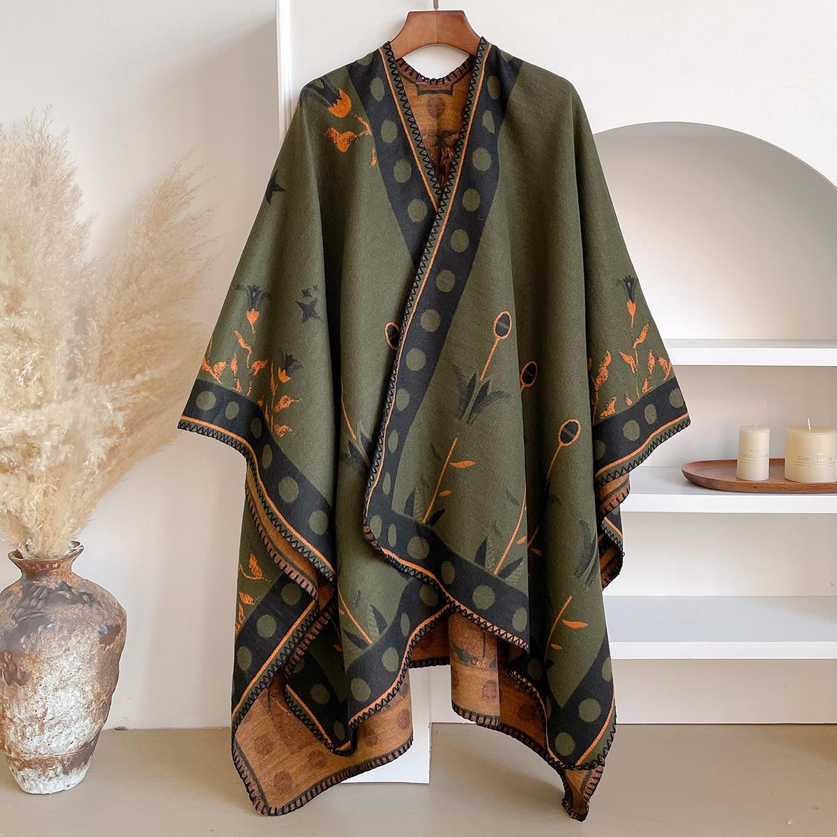 Elegant Jacquard Oversized Shawl Cloak Imitation Cashmere Soft Warm Autumn Winter Coldproof Windproof Scarf Style
Elegant Jacquard Oversized Shawl Cloak Imitation Cashmere Soft Warm Autumn Winter Coldproof Windproof Scarf Style
