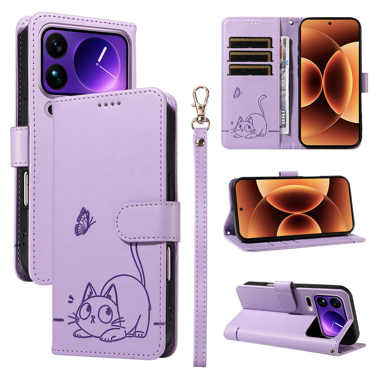 For Xiaomi 17 Pro Max Case Cat Pattern Imprint Leather Phone Cover with Wrist Strap
For Xiaomi 17 Pro Max Case Cat Pattern Imprint Leather Phone Cover with Wrist Strap