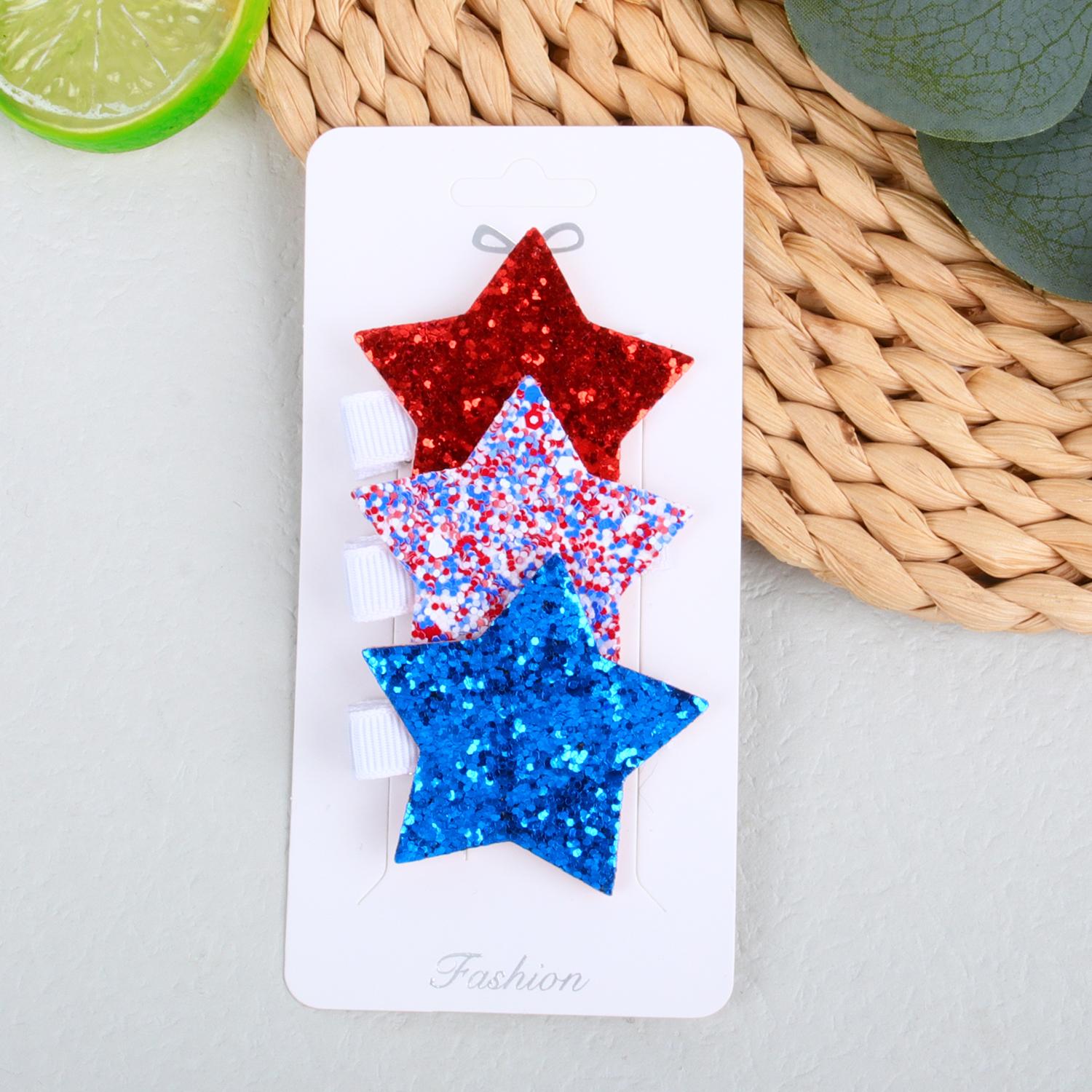 3pcs/set Girls Glitter Hair Bows Star Hair Clips USA Independence Day Hair Barrettes Clips Heart Hairpins Hair Accessories
3pcs/set Girls Glitter Hair Bows Star Hair Clips USA Independence Day Hair Barrettes Clips Heart Hairpins Hair Accessories