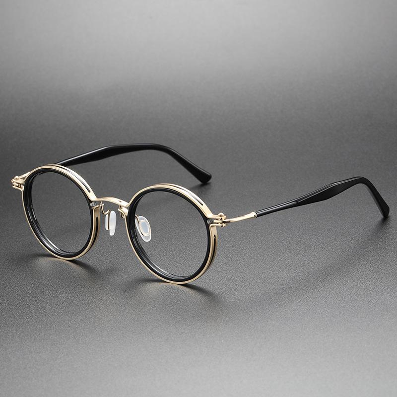 Italy Design Replication Round Men Women Luxury Eyeglasses Ultra Light Pure Titanium Frame Acetate Ring Glasses
Italy Design Replication Round Men Women Luxury Eyeglasses Ultra Light Pure Titanium Frame Acetate Ring Glasses