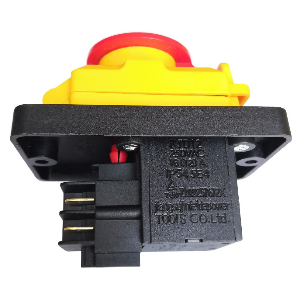 KJD12 Електромагнітні водонепроникні кнопкові перемикачі для токарних верстатів з кришкою аварійної зупинки 4 контакти 16 A m жовтий
KJD12 Електромагнітні водонепроникні кнопкові перемикачі для токарних верстатів з кришкою аварійної зупинки 4 контакти 16 A m жовтий