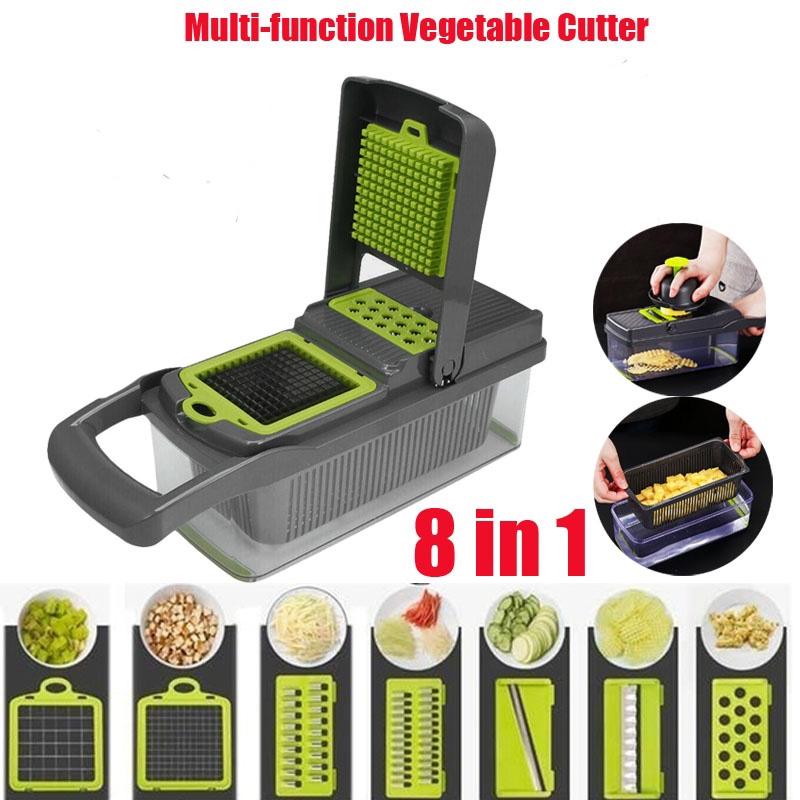 8 В 1 Многофункциональный овощной резак Slicer Ручной картофельный пилер с 8 Dicing Клинки
8 В 1 Многофункциональный овощной резак Slicer Ручной картофельный пилер с 8 Dicing Клинки