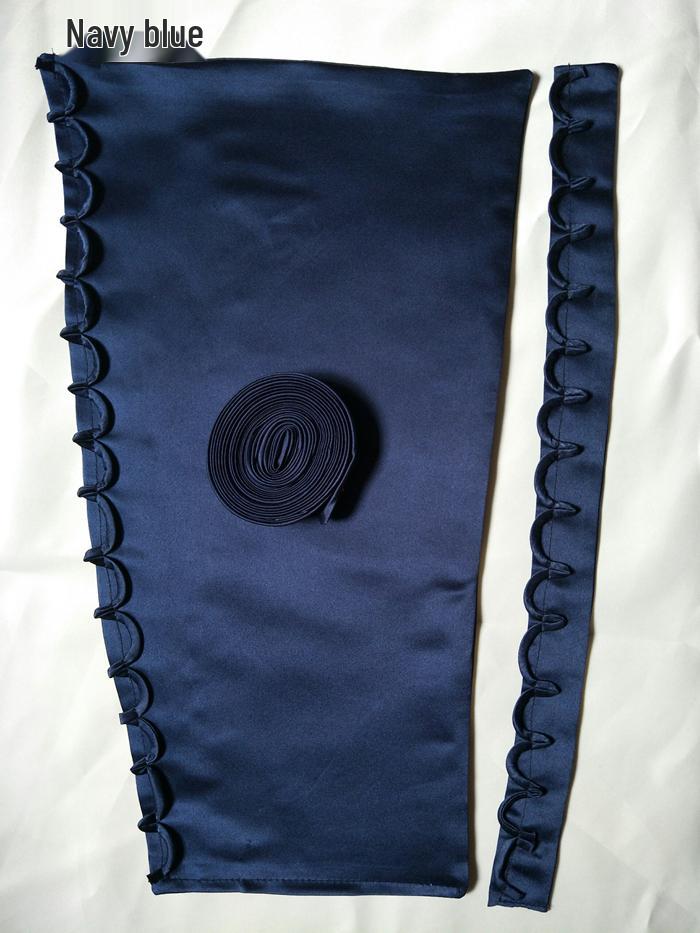 Three-Piece Multi-Color Satin Wedding Dress Accessory Set: Back Zipper to Corset Conversion with Panel, Buttons, and Cord.
Three-Piece Multi-Color Satin Wedding Dress Accessory Set: Back Zipper to Corset Conversion with Panel, Buttons, and Cord.