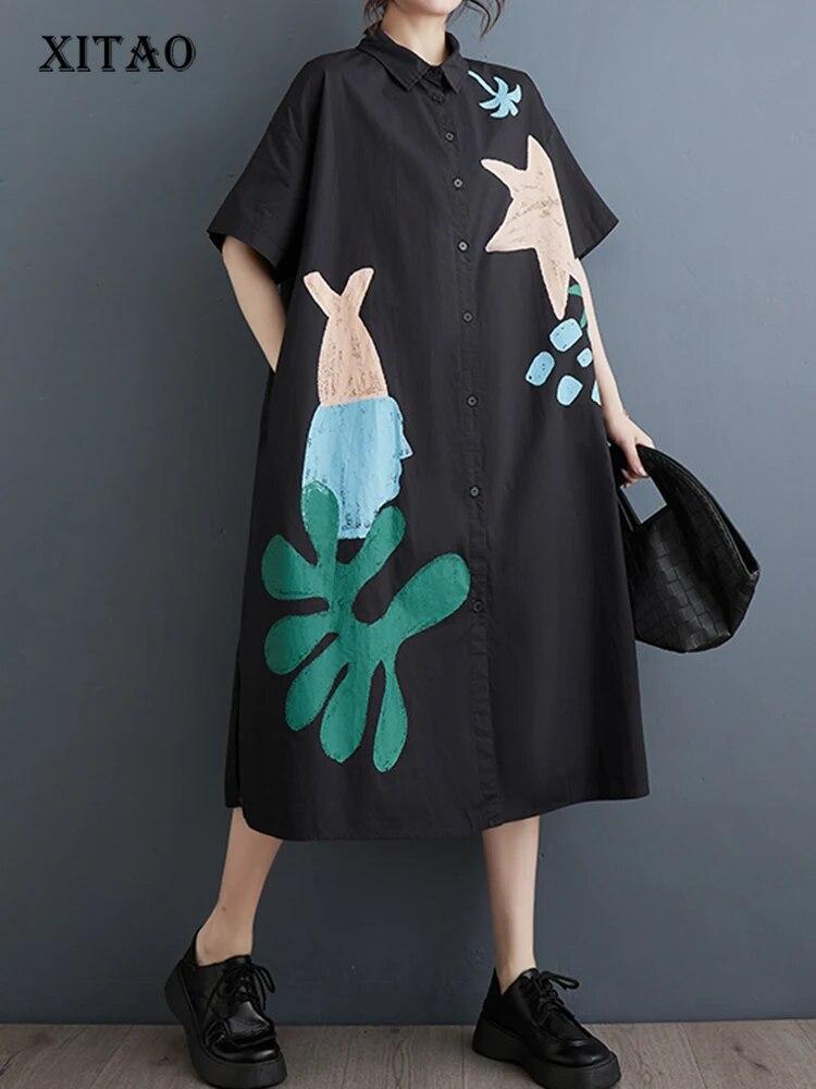 XITAO повседневное платье с принтом и отложным воротником с коротким рукавом женское платье LYD1761
XITAO повседневное платье с принтом и отложным воротником с коротким рукавом женское платье LYD1761