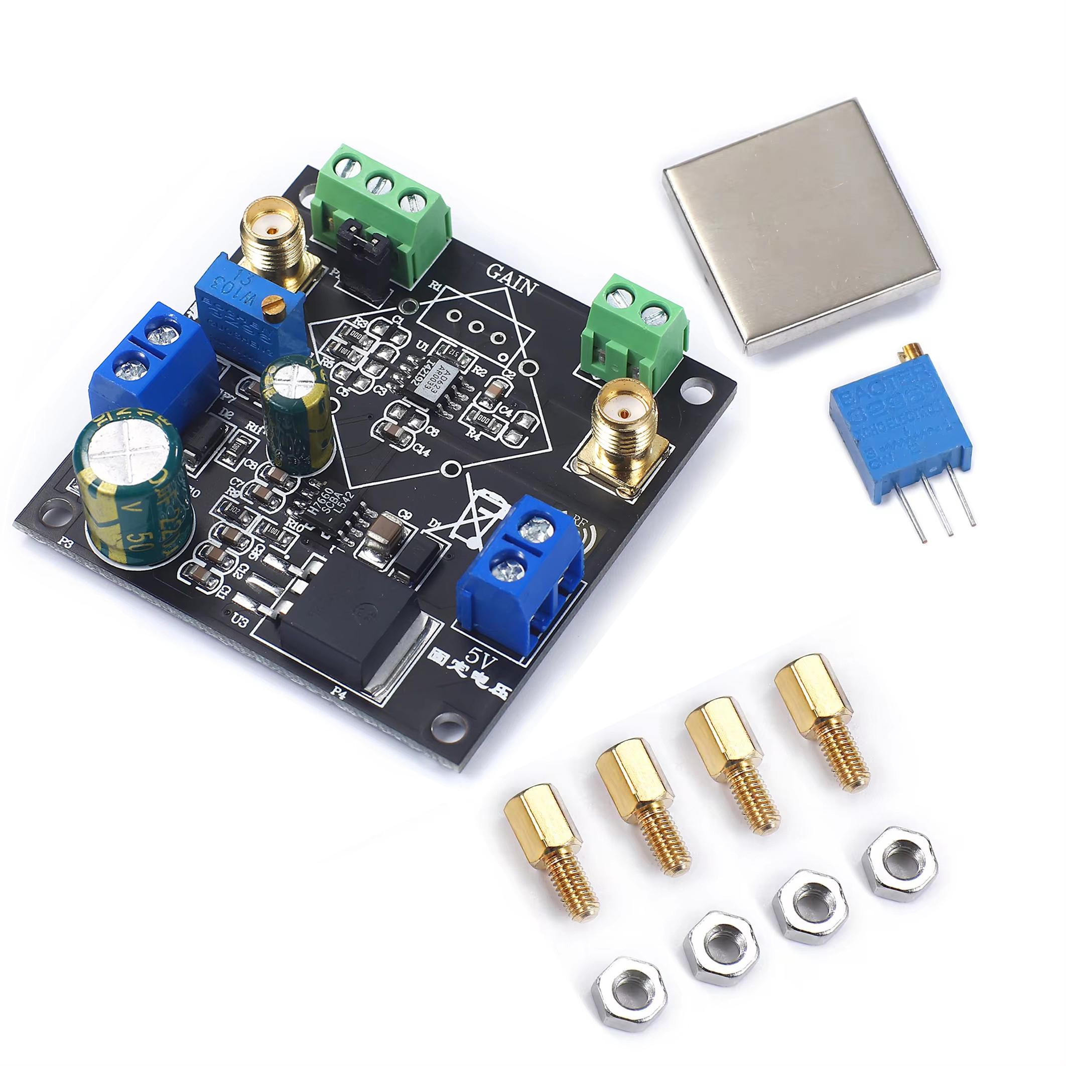 Instrument amplifier AD623 voltage amplifier module adjustable single power supply single terminal / differential micro signal
Instrument amplifier AD623 voltage amplifier module adjustable single power supply single terminal / differential micro signal