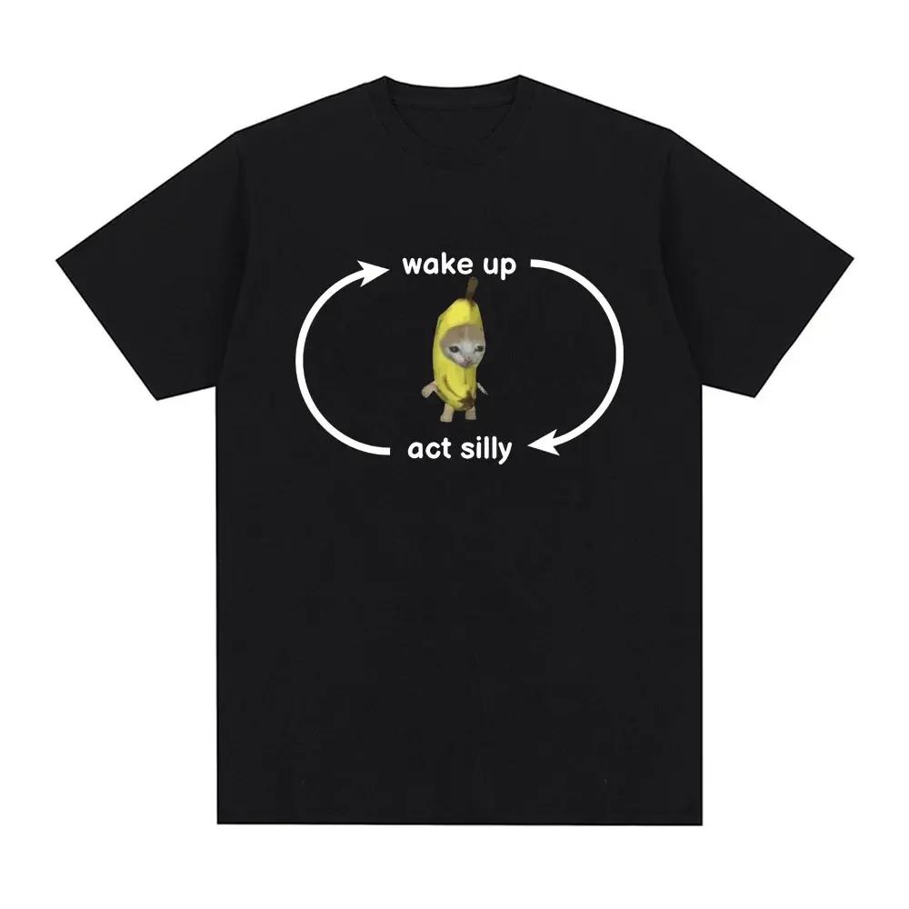 Wake Up Act Silly Kitty T Shirt Funny Sad Crying Banana Cat Meme Short Sleeve Tshirt Unisex Women Casual Cotton Oversized Tshirts 4XL
Wake Up Act Silly Kitty T Shirt Funny Sad Crying Banana Cat Meme Short Sleeve Tshirt Unisex Women Casual Cotton Oversized Tshirts 4XL