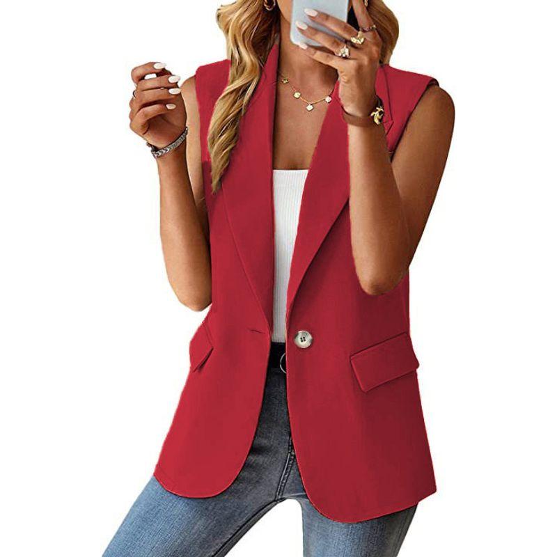 New Style Lapel Suit Vest for Women, Popular in Europe and America, Stylish Workwear Cardigan Vest for Women Red M
New Style Lapel Suit Vest for Women, Popular in Europe and America, Stylish Workwear Cardigan Vest for Women Red M