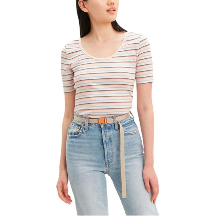 Levis Полосатая удобная повседневная футболка с круглым вырезом и коротким рукавом, женские футболки, розовая 85395-0004
Levis Полосатая удобная повседневная футболка с круглым вырезом и коротким рукавом, женские футболки, розовая 85395-0004