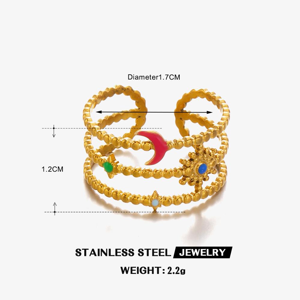 316L Stainless Steel Enameled Flower Leaf Ring for Women Colored Dripping Glaze Series Water Resistant Rings Luxury Jewelry Gift
316L Stainless Steel Enameled Flower Leaf Ring for Women Colored Dripping Glaze Series Water Resistant Rings Luxury Jewelry Gift