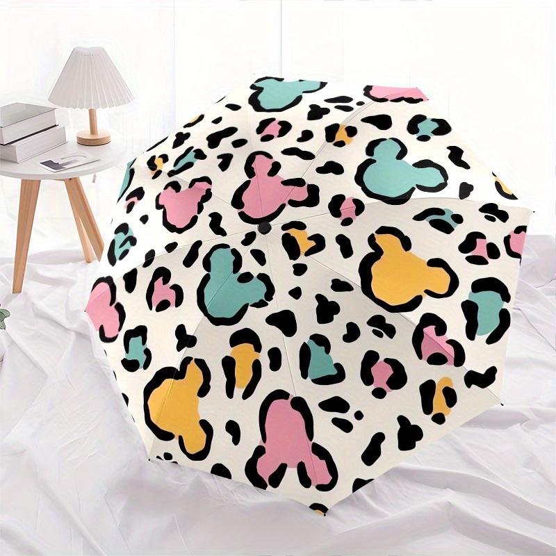 Mickey Mouse,Leopard Print,Pattern Theme Automatic Compact Folding Cute Umbrella - Portable and Durable, 8-Bone Iron Umbrella for All Weathe
Mickey Mouse,Leopard Print,Pattern Theme Automatic Compact Folding Cute Umbrella - Portable and Durable, 8-Bone Iron Umbrella for All Weathe