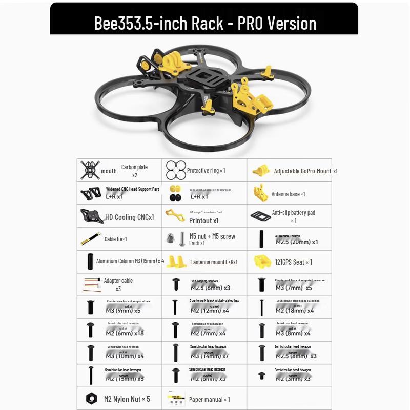 FPV-рама Speedy Bee з повітрозабірниками 3,5 дюйма
FPV-рама Speedy Bee з повітрозабірниками 3,5 дюйма