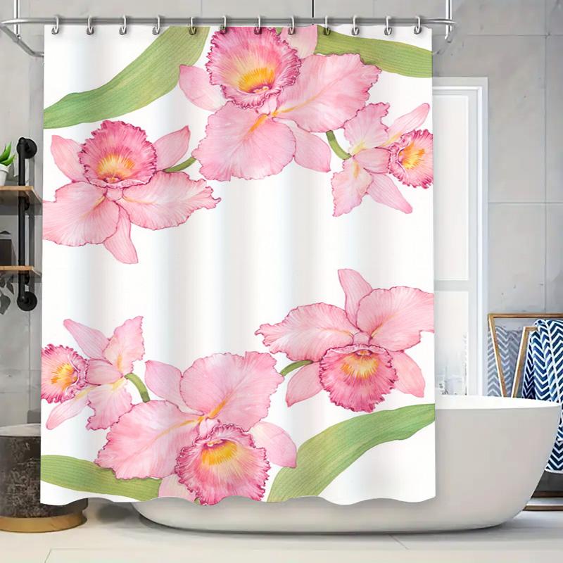 Delicate Floral Shower Curtain Pink Orchid Bathroom Decor for Home Bath Room Waterproof Shower Curtains with Grommets White Back 90x180cm
Delicate Floral Shower Curtain Pink Orchid Bathroom Decor for Home Bath Room Waterproof Shower Curtains with Grommets White Back 90x180cm