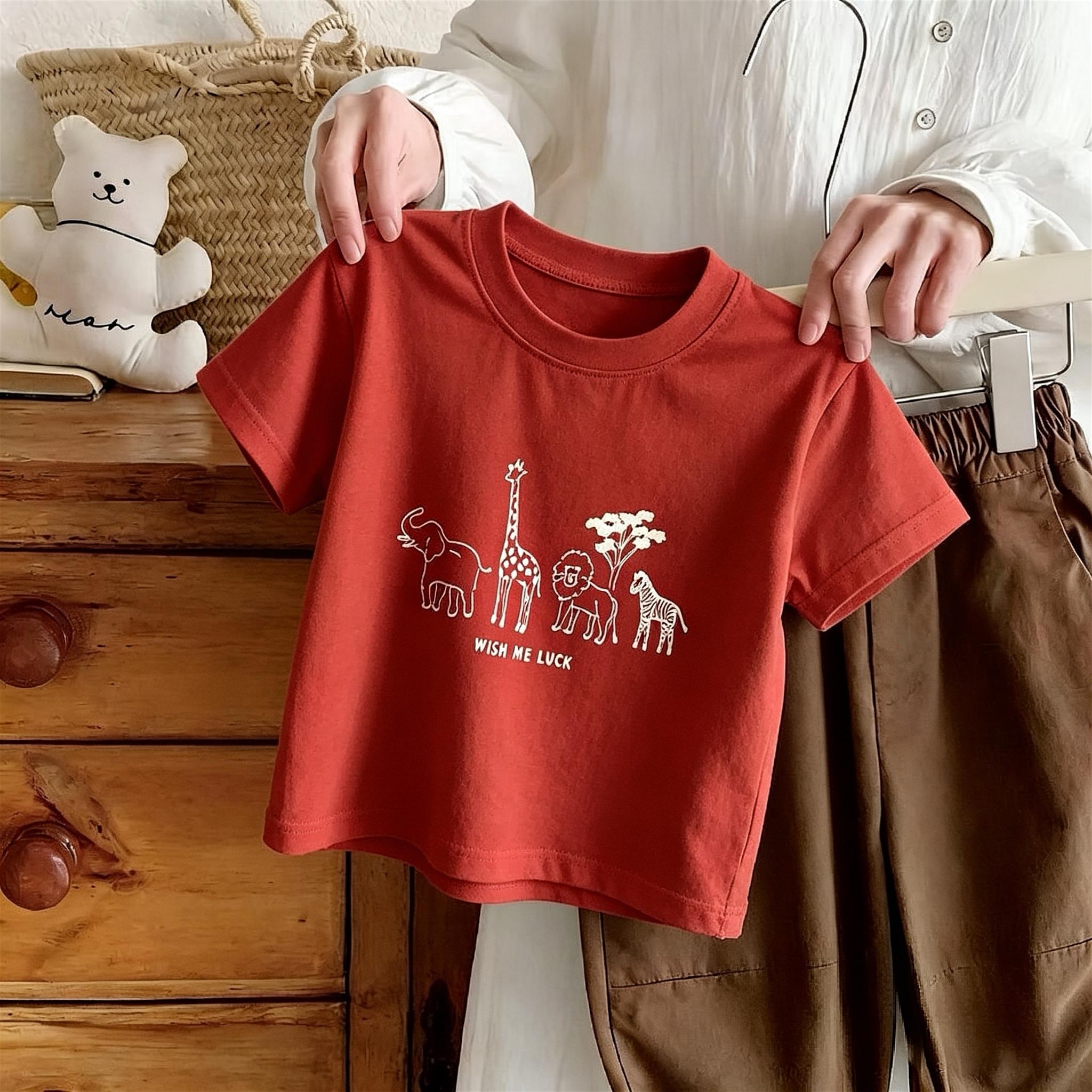 Children s Wear Tops T-shirt Summer Clothing Fashion Popular Korean Girls Boys Short Sleeve Tees Kids Casual Tshirts Crew Neck 100
Children s Wear Tops T-shirt Summer Clothing Fashion Popular Korean Girls Boys Short Sleeve Tees Kids Casual Tshirts Crew Neck 100