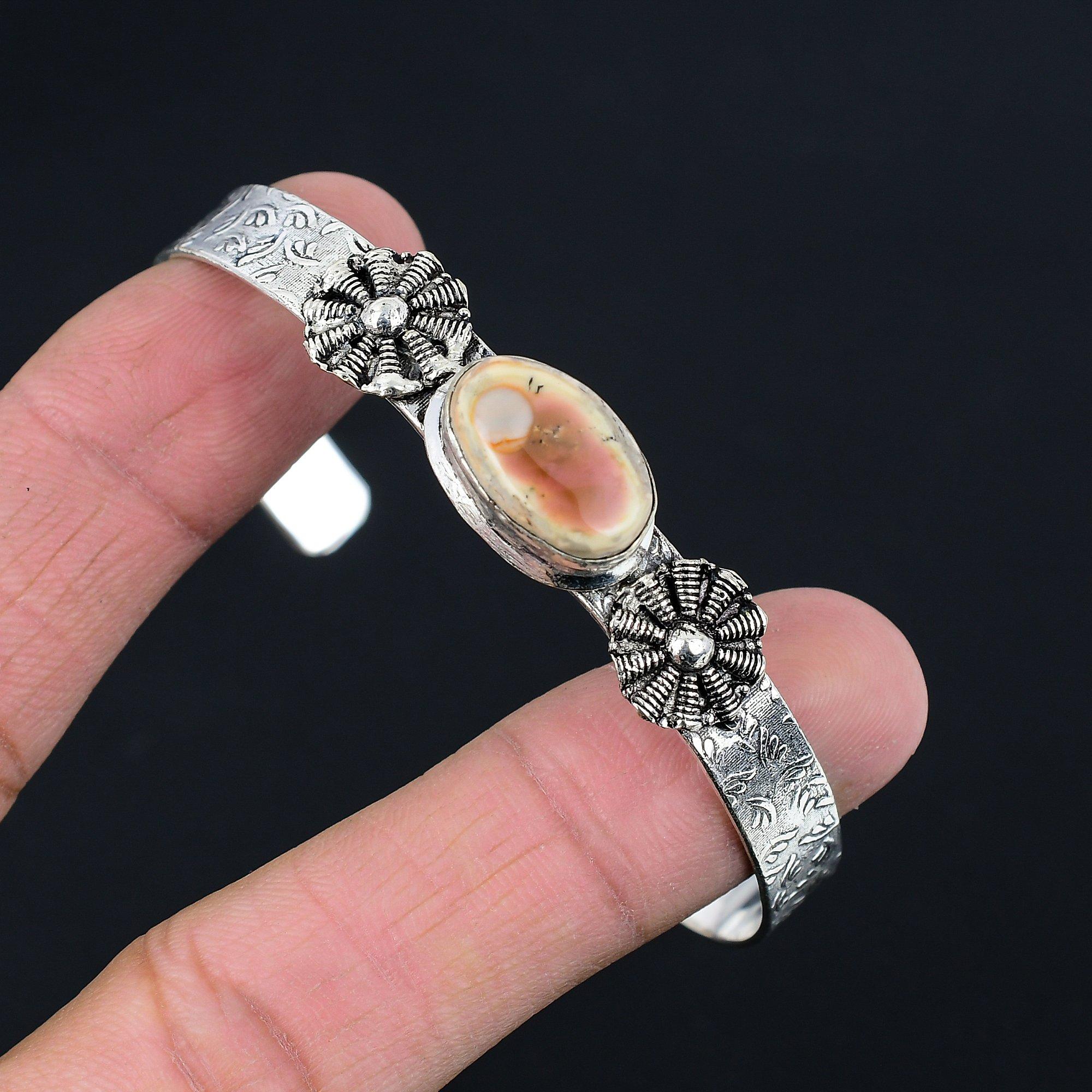 Friendship Day Sale 925 Sterling Silver Imperial Jasper Stone Bangle Bracelet Adjustable
Friendship Day Sale 925 Sterling Silver Imperial Jasper Stone Bangle Bracelet Adjustable