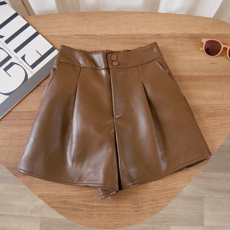 Women s Fall Double Button PU Leather Shorts Loose Slimming A-Line Wide Leg High Waisted Outer Wear Casual Pants Mini Shorts 4XL темно-коричневого кольору
Women s Fall Double Button PU Leather Shorts Loose Slimming A-Line Wide Leg High Waisted Outer Wear Casual Pants Mini Shorts 4XL темно-коричневого кольору