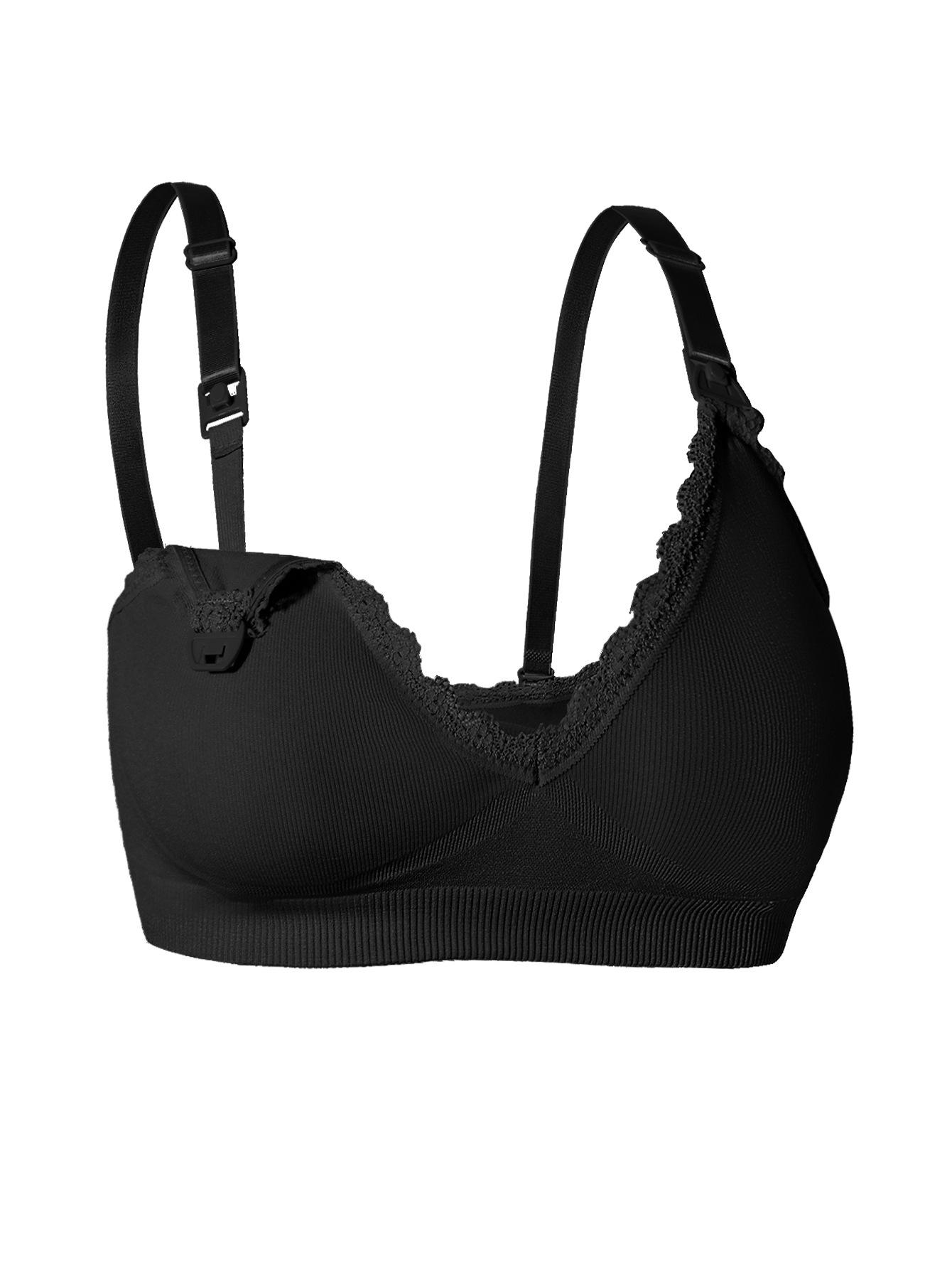 Lace Trim Nursing Maternity Bra S чорний
Lace Trim Nursing Maternity Bra S чорний