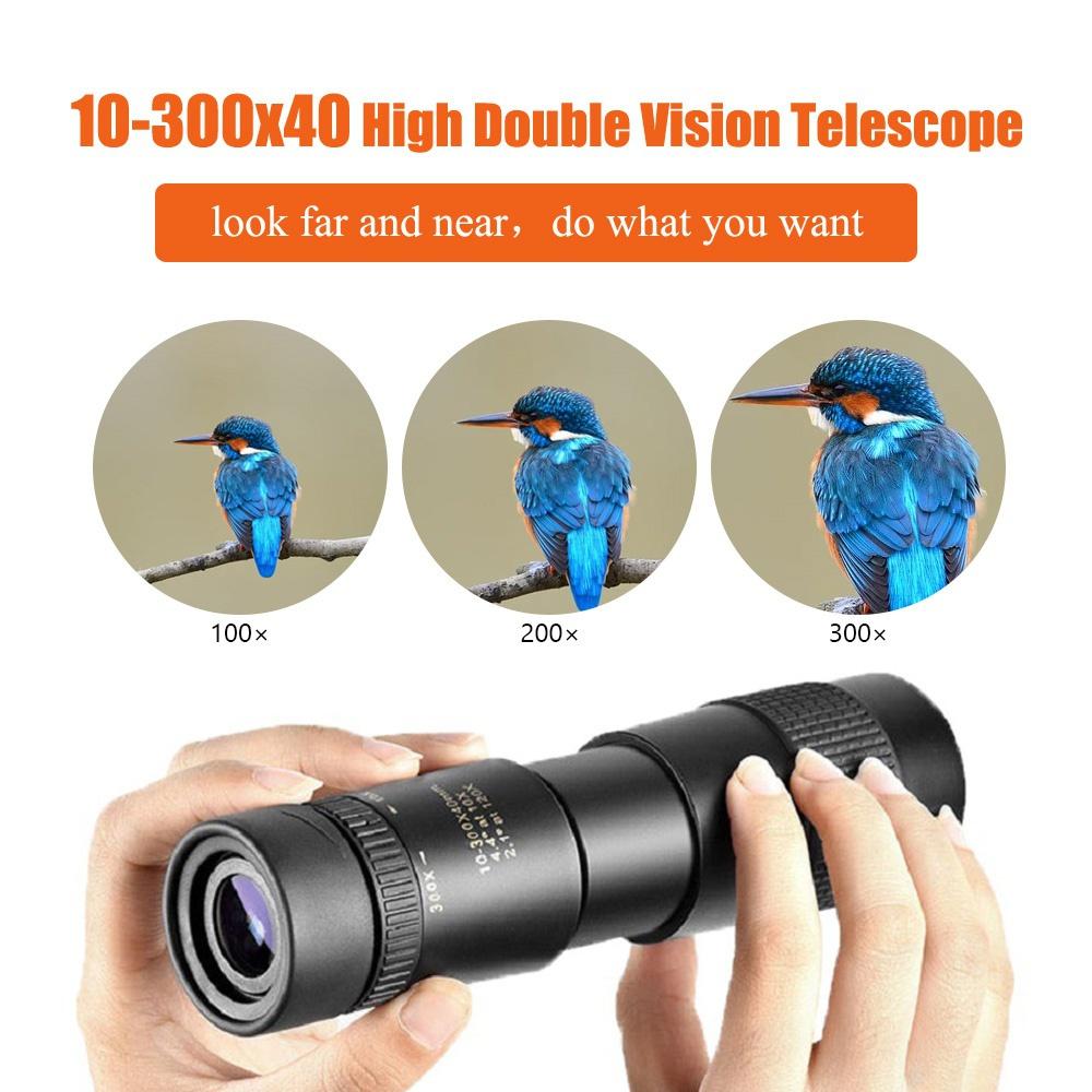 10-300x40 Super HD Zoom Регульований телескоп Монокуляр Висувний бінокль для подорожей Велоспорт Кемпінг Аксесуари чорний
10-300x40 Super HD Zoom Регульований телескоп Монокуляр Висувний бінокль для подорожей Велоспорт Кемпінг Аксесуари чорний