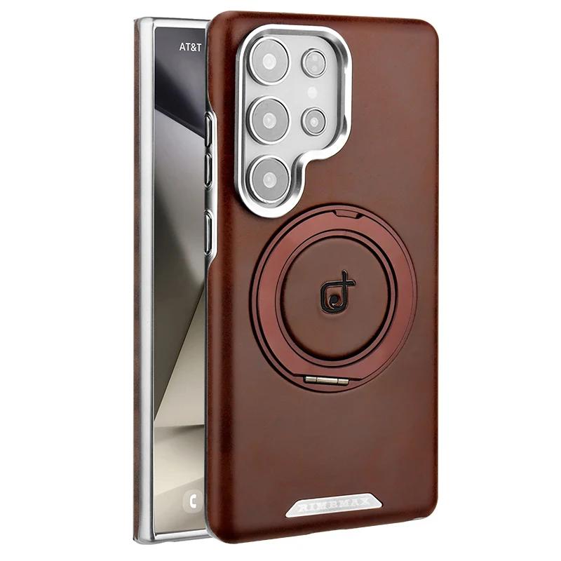 Magnetic Suction 360 Rotating Bracket Leather Case for Samsung Galaxy S25 Ultra S24 Plus S23Ultra Ring Holder Stand Phone Cover Galaxy S24+ темно-коричневого кольору
Magnetic Suction 360 Rotating Bracket Leather Case for Samsung Galaxy S25 Ultra S24 Plus S23Ultra Ring Holder Stand Phone Cover Galaxy S24+ темно-коричневого кольору